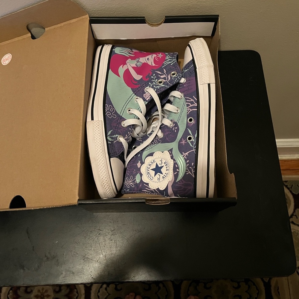 Converse Ariel High-Top Sneakers - Purple and Green